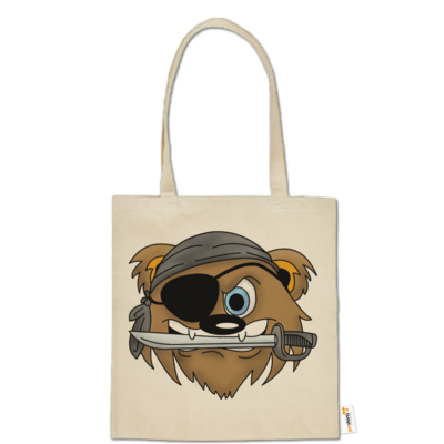 Motiv: Baumwolltasche - Piratenbaer - bestimme auf Wunsch Details wie Produkt, Grösse, Farbe und Position selbst ! Motiv: Baumwolltasche - Piratenbaer