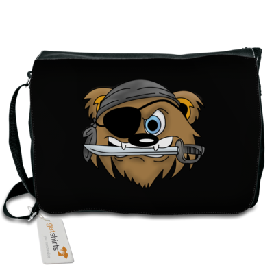 Motiv: Schultertasche - Piratenbaer - bestimme auf Wunsch Details wie Produkt, Grösse, Farbe und Position selbst ! Motiv: Schultertasche - Piratenbaer