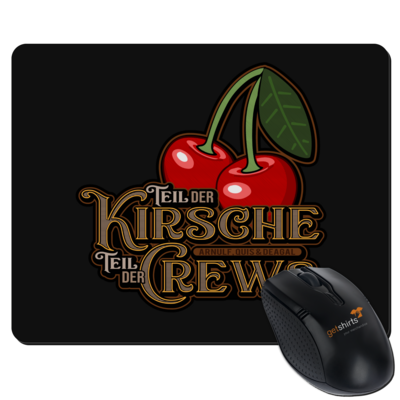 Motiv: Mousepad Textil - Kirsche und Crews - bestimme auf Wunsch Details wie Produkt, Grösse, Farbe und Position selbst ! Motiv: Mousepad Textil - Kirsche und Crews