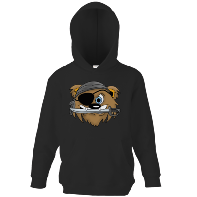 Motiv: Kids Hooded Sweat - Piratenbaer - bestimme auf Wunsch Details wie Produkt, Grösse, Farbe und Position selbst ! Motiv: Kids Hooded Sweat - Piratenbaer