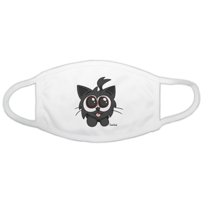 Motiv: Gesichtsmaske - Kätzchen Schwarz