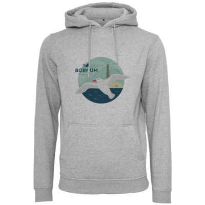 Motiv: Heavy Hoodie - Möwe (mehrfarbig) - bestimme auf Wunsch Details wie Produkt, Grösse, Farbe und Position selbst ! Motiv: Heavy Hoodie - Möwe (mehrfarbig)