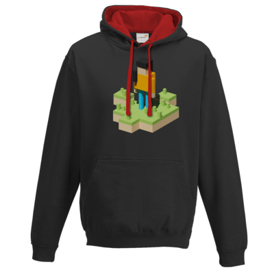 Motiv: Two-Tone Hoodie - Unrailed Girl - bestimme auf Wunsch Details wie Produkt, Grösse, Farbe und Position selbst ! Motiv: Two-Tone Hoodie - Unrailed Girl