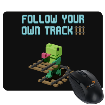 Motiv: Mousepad Textil - Unrailed Frog - bestimme auf Wunsch Details wie Produkt, Grösse, Farbe und Position selbst ! Motiv: Mousepad Textil - Unrailed Frog