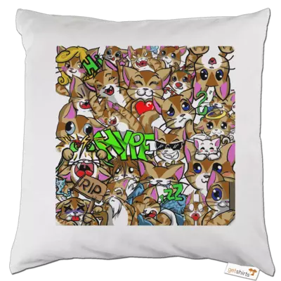 Motiv: Kissen - ZuVielKatze - bestimme auf Wunsch Details wie Produkt, Grösse, Farbe und Position selbst ! Motiv: Kissen - ZuVielKatze