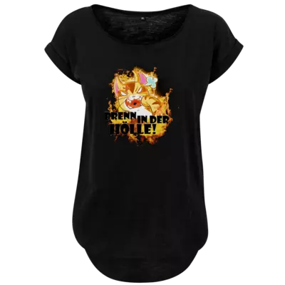 Motiv: Ladies Long Slub Tee - Hölle - bestimme auf Wunsch Details wie Produkt, Grösse, Farbe und Position selbst ! Motiv: Ladies Long Slub Tee - Hölle