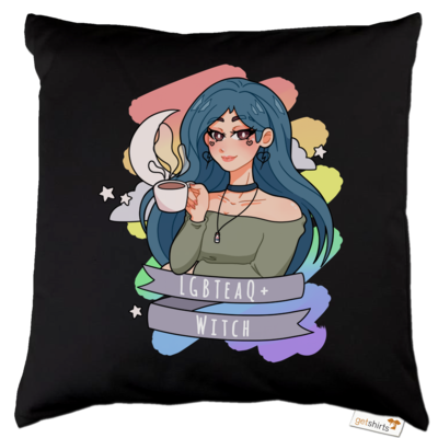 Motiv: Kissen Baumwolle - LGBTeaQ Witch - bestimme auf Wunsch Details wie Produkt, Grösse, Farbe und Position selbst ! Motiv: Kissen Baumwolle - LGBTeaQ Witch