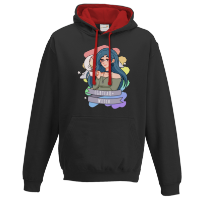 Motiv: Two-Tone Hoodie - LGBTeaQ Witch - bestimme auf Wunsch Details wie Produkt, Grösse, Farbe und Position selbst ! Motiv: Two-Tone Hoodie - LGBTeaQ Witch