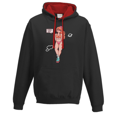 Motiv: Two-Tone Hoodie - U wanna skate?~ - bestimme auf Wunsch Details wie Produkt, Grösse, Farbe und Position selbst ! Motiv: Two-Tone Hoodie - U wanna skate?~