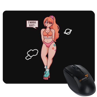 Motiv: Mousepad Textil - U wanna skate?~ - bestimme auf Wunsch Details wie Produkt, Grösse, Farbe und Position selbst ! Motiv: Mousepad Textil - U wanna skate?~