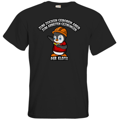 Motiv: T-Shirt Premium FAIR WEAR - Zum Zocken geboren - bestimme auf Wunsch Details wie Produkt, Grösse, Farbe und Position selbst ! Motiv: T-Shirt Premium FAIR WEAR - Zum Zocken geboren