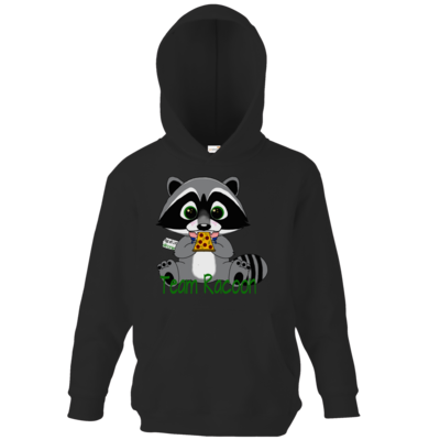 Motiv: Kids Hooded Sweat - Team Racoon - bestimme auf Wunsch Details wie Produkt, Grösse, Farbe und Position selbst ! Motiv: Kids Hooded Sweat - Team Racoon