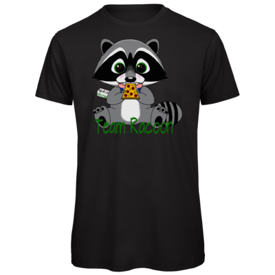Motiv: Organic T-Shirt - Team Racoon - bestimme auf Wunsch Details wie Produkt, Grösse, Farbe und Position selbst ! Motiv: Organic T-Shirt - Team Racoon