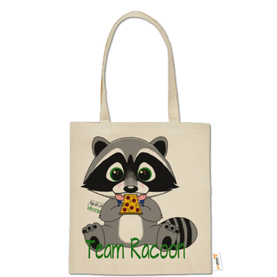 Motiv: Baumwolltasche - Team Racoon - bestimme auf Wunsch Details wie Produkt, Grösse, Farbe und Position selbst ! Motiv: Baumwolltasche - Team Racoon