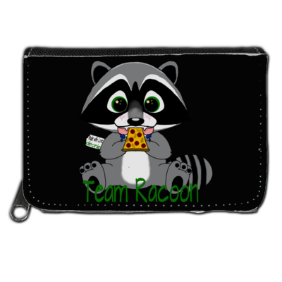 Motiv: Geldboerse - Team Racoon - bestimme auf Wunsch Details wie Produkt, Grösse, Farbe und Position selbst ! Motiv: Geldboerse - Team Racoon