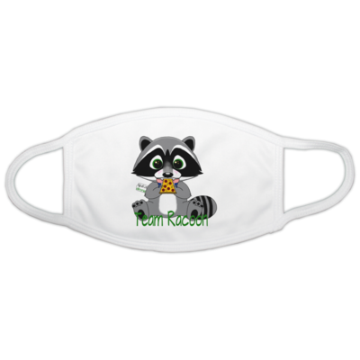 Motiv: Gesichtsmaske - Team Racoon