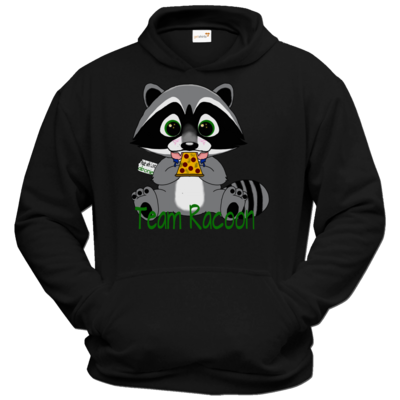 Motiv: Hoodie Classic - Team Racoon - bestimme auf Wunsch Details wie Produkt, Grösse, Farbe und Position selbst ! Motiv: Hoodie Classic - Team Racoon