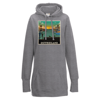 Motiv: Lady Longline Hoodie - Heimathafen - bestimme auf Wunsch Details wie Produkt, Grösse, Farbe und Position selbst ! Motiv: Lady Longline Hoodie - Heimathafen