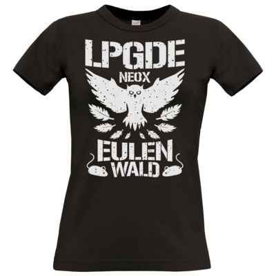 Motiv: T-Shirt Damen Premium FAIR WEAR - Eulenwald - bestimme auf Wunsch Details wie Produkt, Grösse, Farbe und Position selbst ! Motiv: T-Shirt Damen Premium FAIR WEAR - Eulenwald