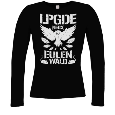 Motiv: Longsleeve Damen Organic - Eulenwald - bestimme auf Wunsch Details wie Produkt, Grösse, Farbe und Position selbst ! Motiv: Longsleeve Damen Organic - Eulenwald
