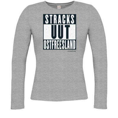 Motiv: Longsleeve Damen Organic - Stracks uut Ostfreesland - bestimme auf Wunsch Details wie Produkt, Grösse, Farbe und Position selbst ! Motiv: Longsleeve Damen Organic - Stracks uut Ostfreesland