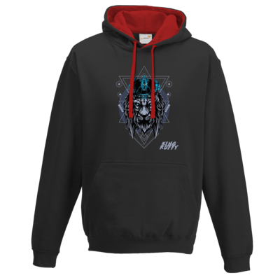 Motiv: Two-Tone Hoodie - King Ruffy - bestimme auf Wunsch Details wie Produkt, Grösse, Farbe und Position selbst ! Motiv: Two-Tone Hoodie - King Ruffy