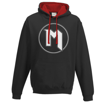 Motiv: Two-Tone Hoodie - M Logo - bestimme auf Wunsch Details wie Produkt, Grösse, Farbe und Position selbst ! Motiv: Two-Tone Hoodie - M Logo