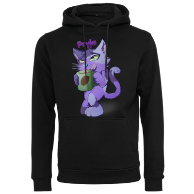 Motiv: Heavy Hoodie - Kaffekatze groß - bestimme auf Wunsch Details wie Produkt, Grösse, Farbe und Position selbst ! Motiv: Heavy Hoodie - Kaffekatze groß