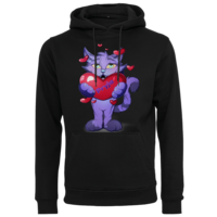 Motiv: Heavy Hoodie - Herzkatze groß - bestimme auf Wunsch Details wie Produkt, Grösse, Farbe und Position selbst ! Motiv: Heavy Hoodie - Herzkatze groß