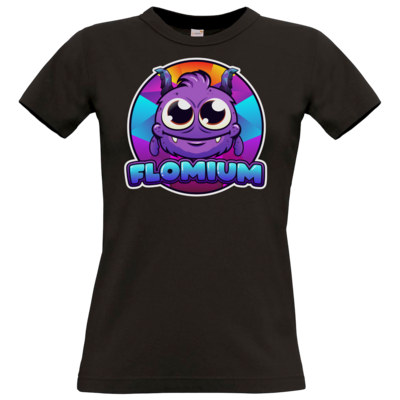 Motiv: T-Shirt Damen Premium FAIR WEAR - FLOMIUM Logo - bestimme auf Wunsch Details wie Produkt, Grösse, Farbe und Position selbst ! Motiv: T-Shirt Damen Premium FAIR WEAR - FLOMIUM Logo