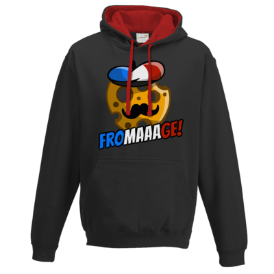Motiv: Two-Tone Hoodie - Fromaaage - bestimme auf Wunsch Details wie Produkt, Grösse, Farbe und Position selbst ! Motiv: Two-Tone Hoodie - Fromaaage