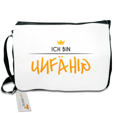 Motiv: Schultertasche - ich bin unfähig - bestimme auf Wunsch Details wie Produkt, Grösse, Farbe und Position selbst ! Motiv: Schultertasche - ich bin unfähig