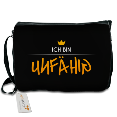 Motiv: Schultertasche - ich bin unfähig - bestimme auf Wunsch Details wie Produkt, Grösse, Farbe und Position selbst ! Motiv: Schultertasche - ich bin unfähig