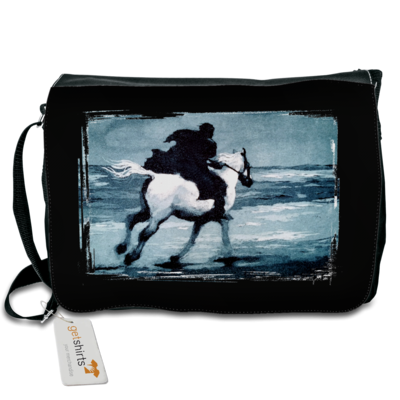 Motiv: Schultertasche - Schimmelreiter - bestimme auf Wunsch Details wie Produkt, Grösse, Farbe und Position selbst ! Motiv: Schultertasche - Schimmelreiter