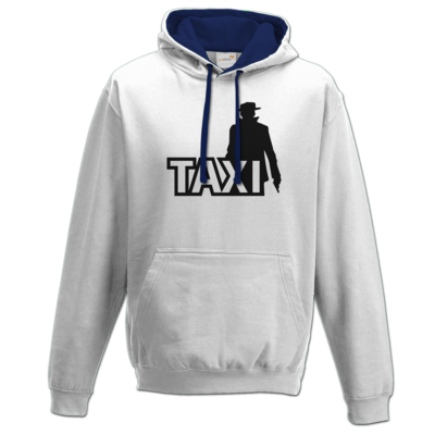 Motiv: Two-Tone Hoodie - Das Taxi - bestimme auf Wunsch Details wie Produkt, Grösse, Farbe und Position selbst ! Motiv: Two-Tone Hoodie - Das Taxi