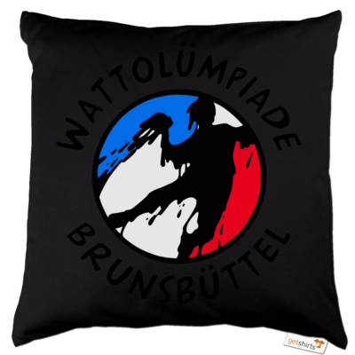 Motiv: Kissen Baumwolle - Wattolümpiade - bestimme auf Wunsch Details wie Produkt, Grösse, Farbe und Position selbst ! Motiv: Kissen Baumwolle - Wattolümpiade