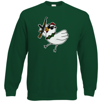 Motiv: Sweatshirt Classic - Terrorhuhn - bestimme auf Wunsch Details wie Produkt, Grösse, Farbe und Position selbst ! Motiv: Sweatshirt Classic - Terrorhuhn