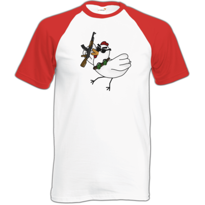 Motiv: TShirt Baseball - Terrorhuhn - bestimme auf Wunsch Details wie Produkt, Grösse, Farbe und Position selbst ! Motiv: TShirt Baseball - Terrorhuhn