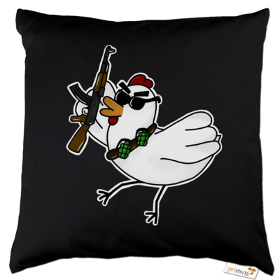 Motiv: Kissen Baumwolle - Terrorhuhn - bestimme auf Wunsch Details wie Produkt, Grösse, Farbe und Position selbst ! Motiv: Kissen Baumwolle - Terrorhuhn