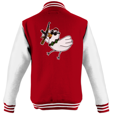 Motiv: College Jacke - Terrorhuhn - bestimme auf Wunsch Details wie Produkt, Grösse, Farbe und Position selbst ! Motiv: College Jacke - Terrorhuhn