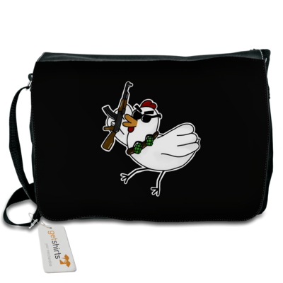 Motiv: Schultertasche - Terrorhuhn - bestimme auf Wunsch Details wie Produkt, Grösse, Farbe und Position selbst ! Motiv: Schultertasche - Terrorhuhn