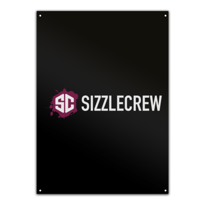 Motiv: Metallschild - SizzleCrew - bestimme auf Wunsch Details wie Produkt, Grösse, Farbe und Position selbst ! Motiv: Metallschild - SizzleCrew