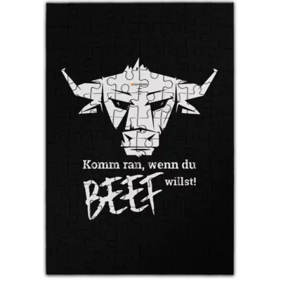Motiv: Puzzle - Willste Beef? - bestimme auf Wunsch Details wie Produkt, Grösse, Farbe und Position selbst ! Motiv: Puzzle - Willste Beef?