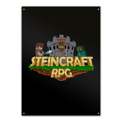 Motiv: Metallschild - SteinCraftRPG - bestimme auf Wunsch Details wie Produkt, Grösse, Farbe und Position selbst ! Motiv: Metallschild - SteinCraftRPG