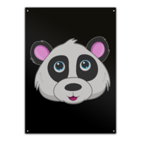 Motiv: Metallschild - Panda - bestimme auf Wunsch Details wie Produkt, Grösse, Farbe und Position selbst ! Motiv: Metallschild - Panda