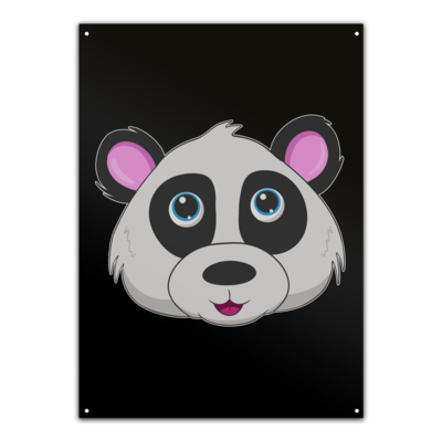 Motiv: Metallschild - Panda - bestimme auf Wunsch Details wie Produkt, Grösse, Farbe und Position selbst ! Motiv: Metallschild - Panda