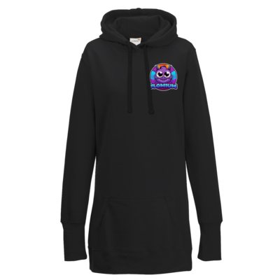 Motiv: Lady Longline Hoodie - FLOMIUM Logo - bestimme auf Wunsch Details wie Produkt, Grösse, Farbe und Position selbst ! Motiv: Lady Longline Hoodie - FLOMIUM Logo