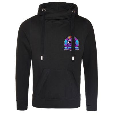 Motiv: Cross Neck Hoodie - FLOMIUM Logo - bestimme auf Wunsch Details wie Produkt, Grösse, Farbe und Position selbst ! Motiv: Cross Neck Hoodie - FLOMIUM Logo
