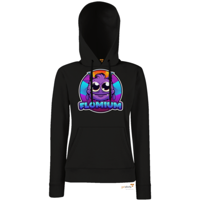 Motiv: Hoodie Damen Classic - FLOMIUM Logo - bestimme auf Wunsch Details wie Produkt, Grösse, Farbe und Position selbst ! Motiv: Hoodie Damen Classic - FLOMIUM Logo