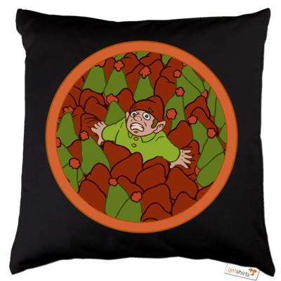 Motiv: Kissen Baumwolle - Wichtelwald - bestimme auf Wunsch Details wie Produkt, Grösse, Farbe und Position selbst ! Motiv: Kissen Baumwolle - Wichtelwald